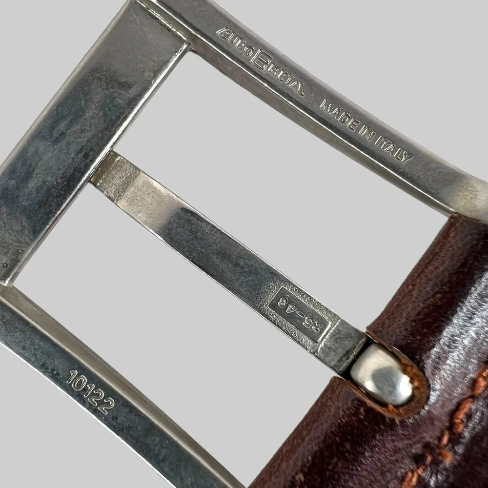 DIEGO TOSCANI Leather Belt in Dark Brown Men's Size 38 Waist